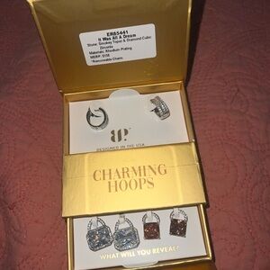 Charming Hoops Silver Earrings :BP (bomb party)